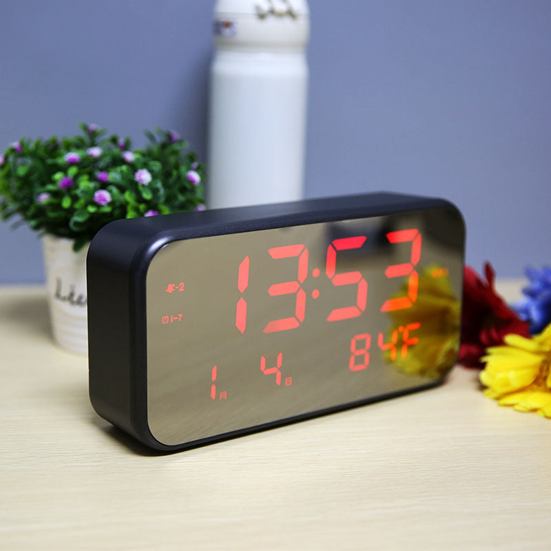Réveil Digital Vicloon - LCD Avec Température, Date, 2 Alarmes Et Fonction Snooze - Pour Maison/bureau