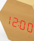 Réveil Bois Hexagonal | Réveil Idéal