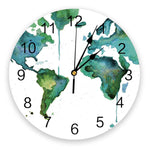 Horloge Moderne Carte du Monde