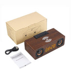 Radio Réveil Bluetooth Induction Bois