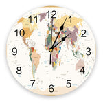 Horloge Moderne Carte du Monde