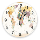 Horloge Moderne Carte du Monde