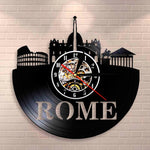 Horloge Murale Vinyle Rome