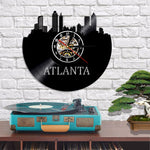 Horloge Murale Vinyle Atlanta