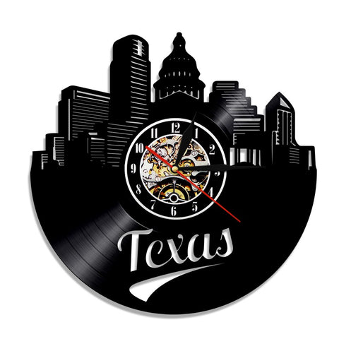 Horloge Murale Vinyle Texas