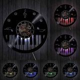 Horloge Murale Vinyle Piano