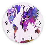 Horloge Moderne Carte du Monde