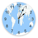 Horloge Moderne Carte du Monde