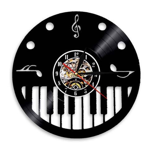 Horloge Murale Vinyle Piano