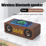 Radio Réveil Bluetooth Induction Bois