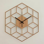 Horloge Design Bamboo Hexagonal