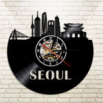 Horloge Murale Vinyle Seoul