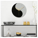 Horloge Moderne Art Glacé Nordique Noir