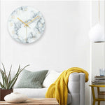 Horloge Moderne Marbre Blanc