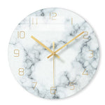 Horloge Moderne Marbre Blanc