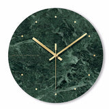 Horloge Moderne Vert Marbré