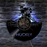 Horloge Murale Vinyle Hockey