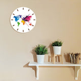 Horloge Moderne Monde Multicouleur