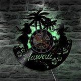 Horloge Murale Vinyle Hawai