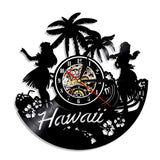 Horloge Murale Vinyle Hawai