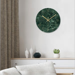 Horloge Moderne Vert Marbré