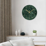 Horloge Moderne Vert Marbré