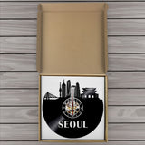 Horloge Murale Vinyle Seoul