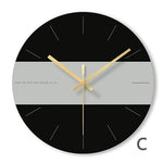 Horloge Moderne Art Glacé Nordique Noir
