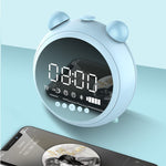 Reveil Design Miroir Bluetooh Bleu Turquoise