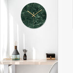 Horloge Moderne Vert Marbré