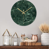 Horloge Moderne Vert Marbré