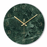 Horloge Moderne Vert Marbré