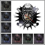 Horloge Murale Vinyle Hockey