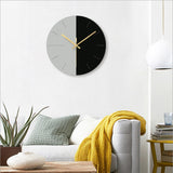 Horloge Moderne Art Glacé Nordique Noir