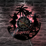 Horloge Murale Vinyle Hawai
