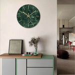 Horloge Moderne Vert Marbré