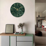 Horloge Moderne Vert Marbré