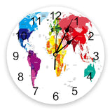 Horloge Moderne Carte du Monde