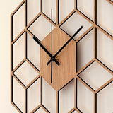 Horloge Design Bamboo Hexagonal