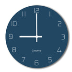 Horloge Moderne Classique Bleu Marbré