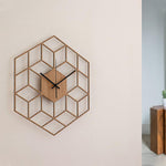 Horloge Design Bamboo Hexagonal