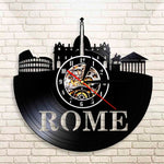 Horloge Murale Vinyle Rome