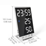 Radio Reveil Ecran Tactile Miroir Led Blanc | Reveil Ideal
