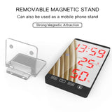 Radio Reveil Ecran Tactile Miroir Led Rouge | Reveil Ideal