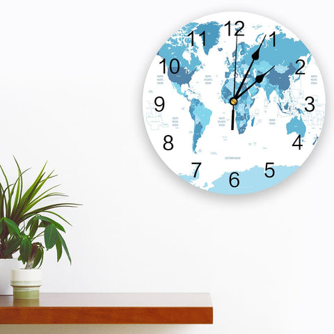 Horloge  Murale Moderne Carte du Monde | Réveil Ideal