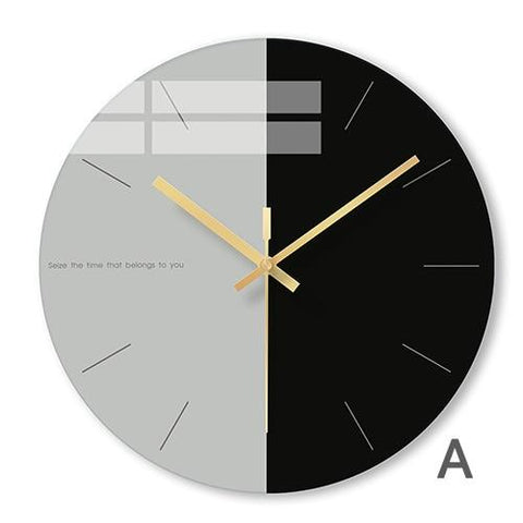 Horloge Moderne Art Glacé Nordique Noir | Réveil Idéal