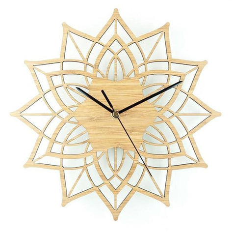 Horloge Murale Design Bois Naturel | Réveil Idéal